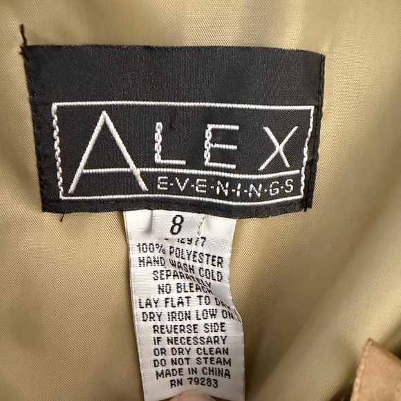 Alex Evenings One Shoulder Tan Dress - Picture 6 of 6